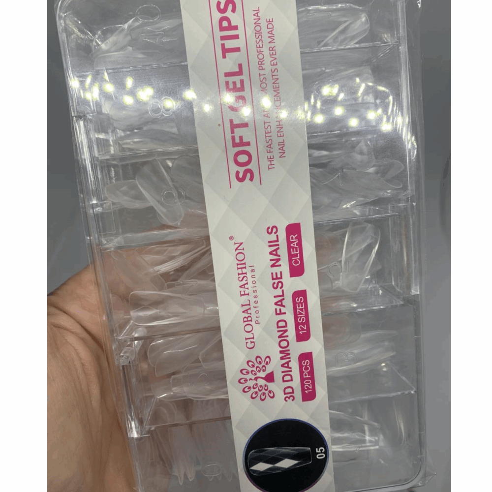 Gel Tips Gel tips 3D Diamond false nails 120pcs