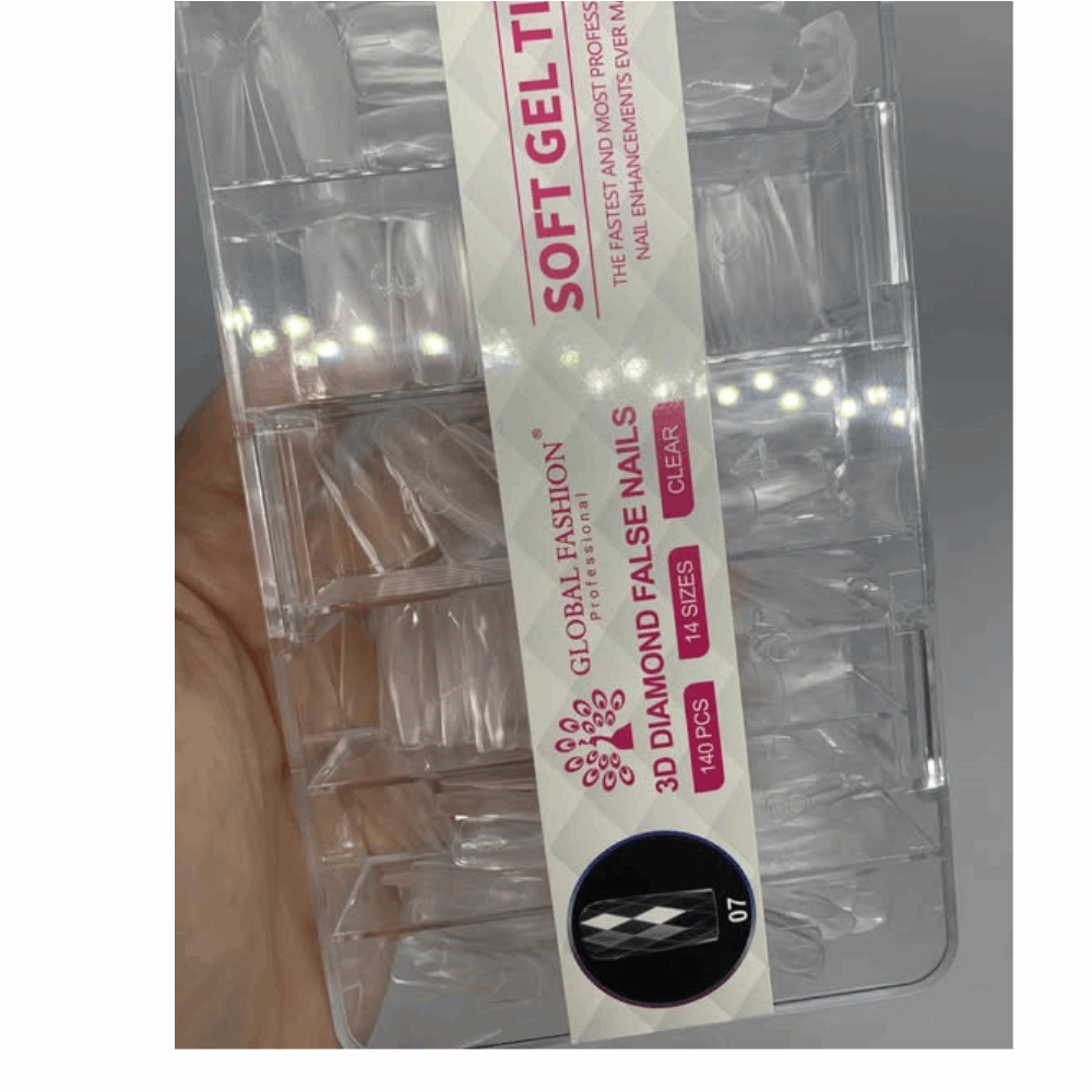Gel Tips Gel tips 3D Diamond false nails 140 pcs