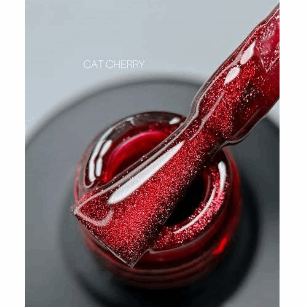 Gel Polish Cat Eye &amp; Disco SAGA Cat Cherry 9ml