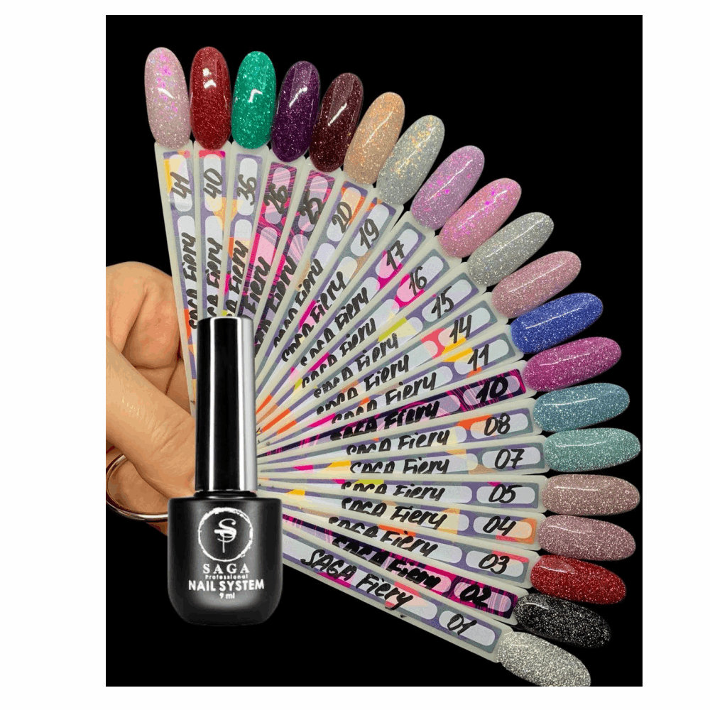 Gel Polish Reflective SAGA Fiery Reflective gel polish 9 ml
