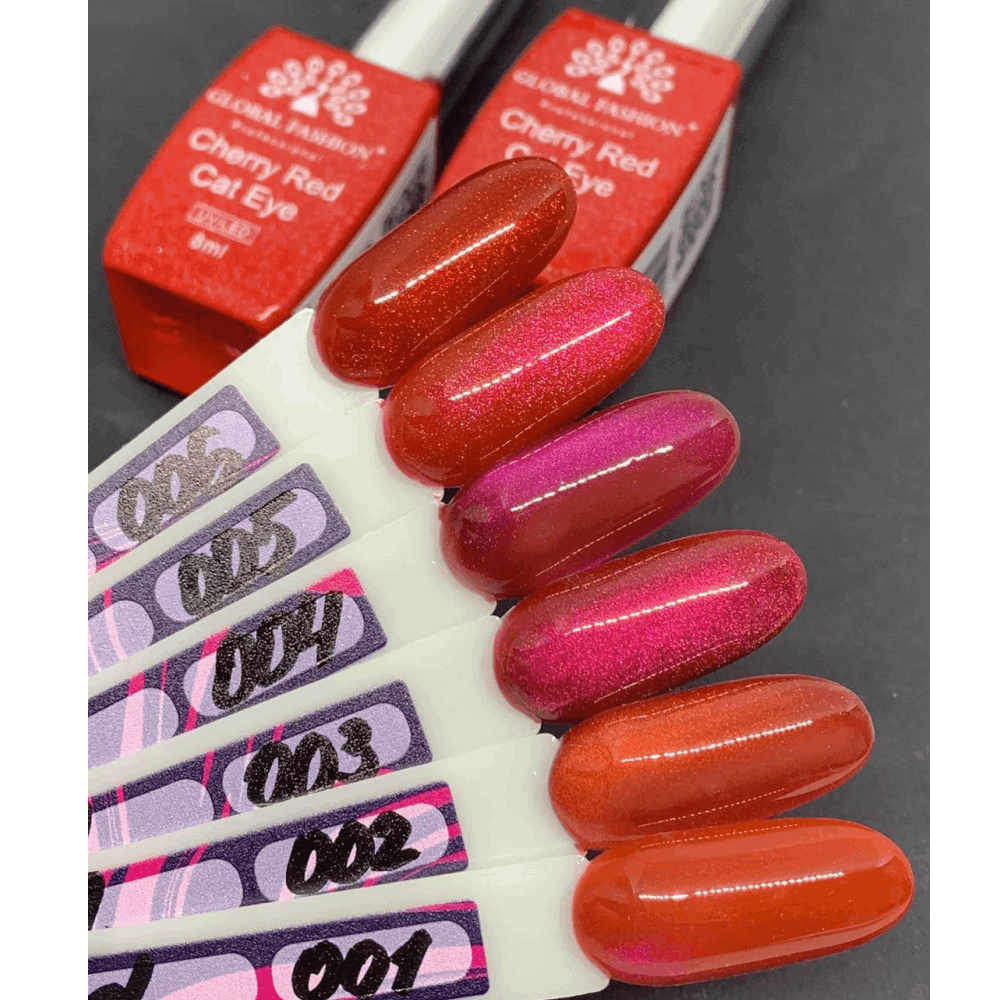 Gel Polish Cat Eye Global Fashion Cherry Red Cat Eye 8ml