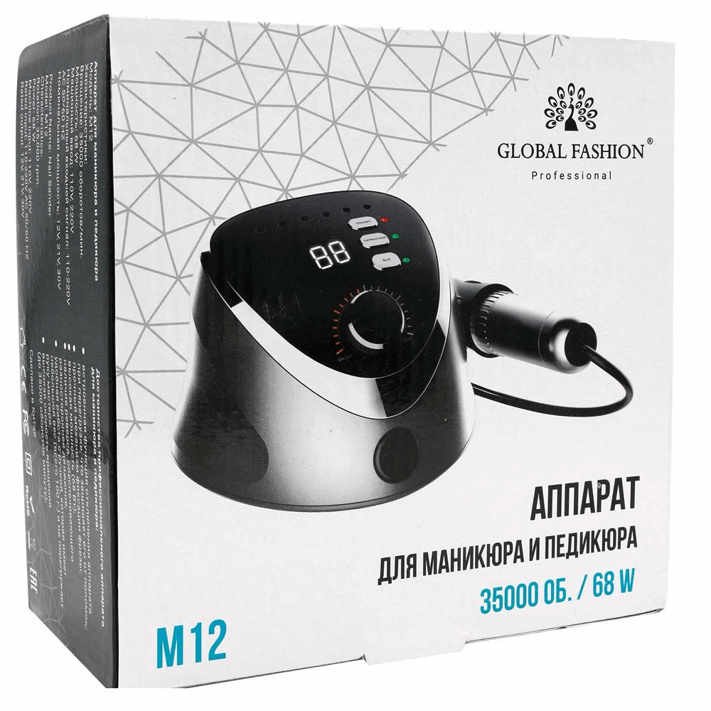 Nail Drill Nail drill machine Global Fashion M12 35000rpm/68W