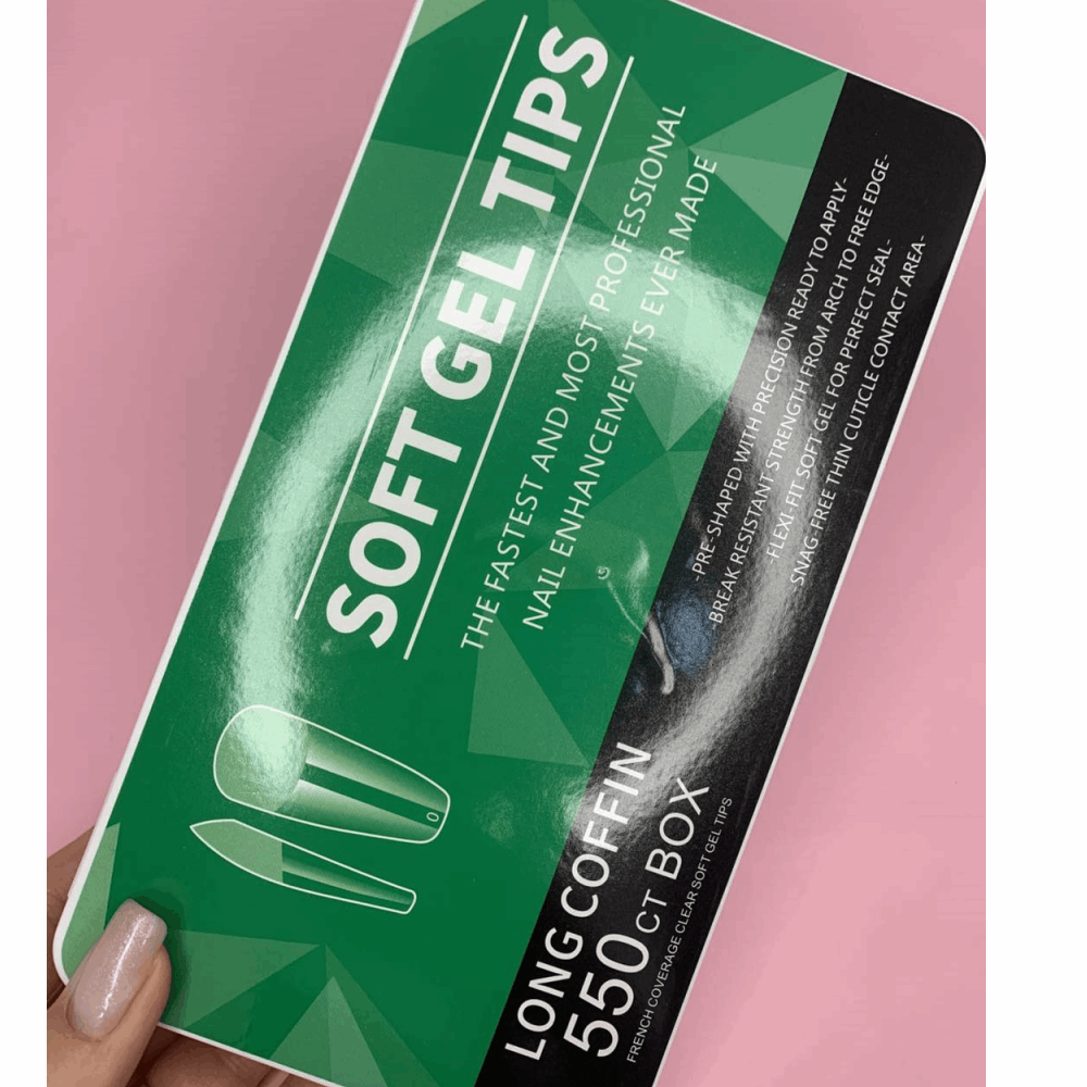 GEL TIPS Soft Gel Tips – 550 pcs &amp; 600 pcs Box