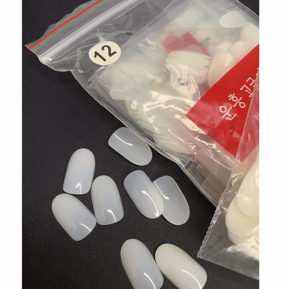 Tips &amp; Extension forms Plastic Tips for Nail Extension 500pcs milky