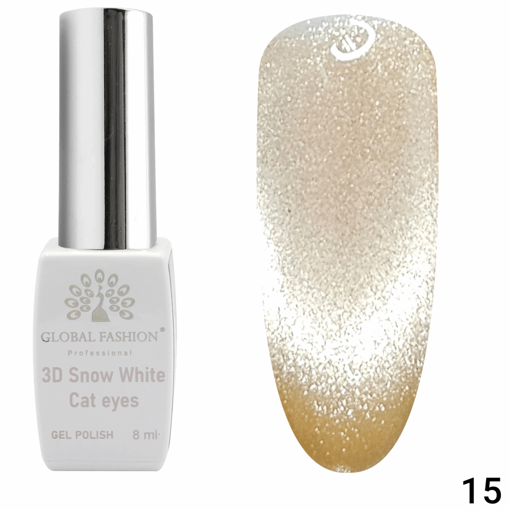 Gel Polish CAT EYE Global Fashion 3D SNOW 8ml 15