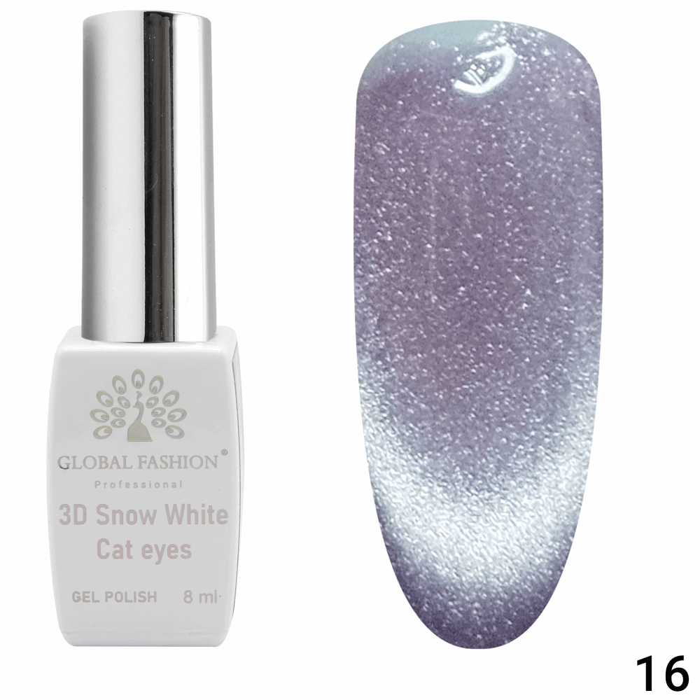 Gel Polish CAT EYE Global Fashion 3D SNOW 8ml 16