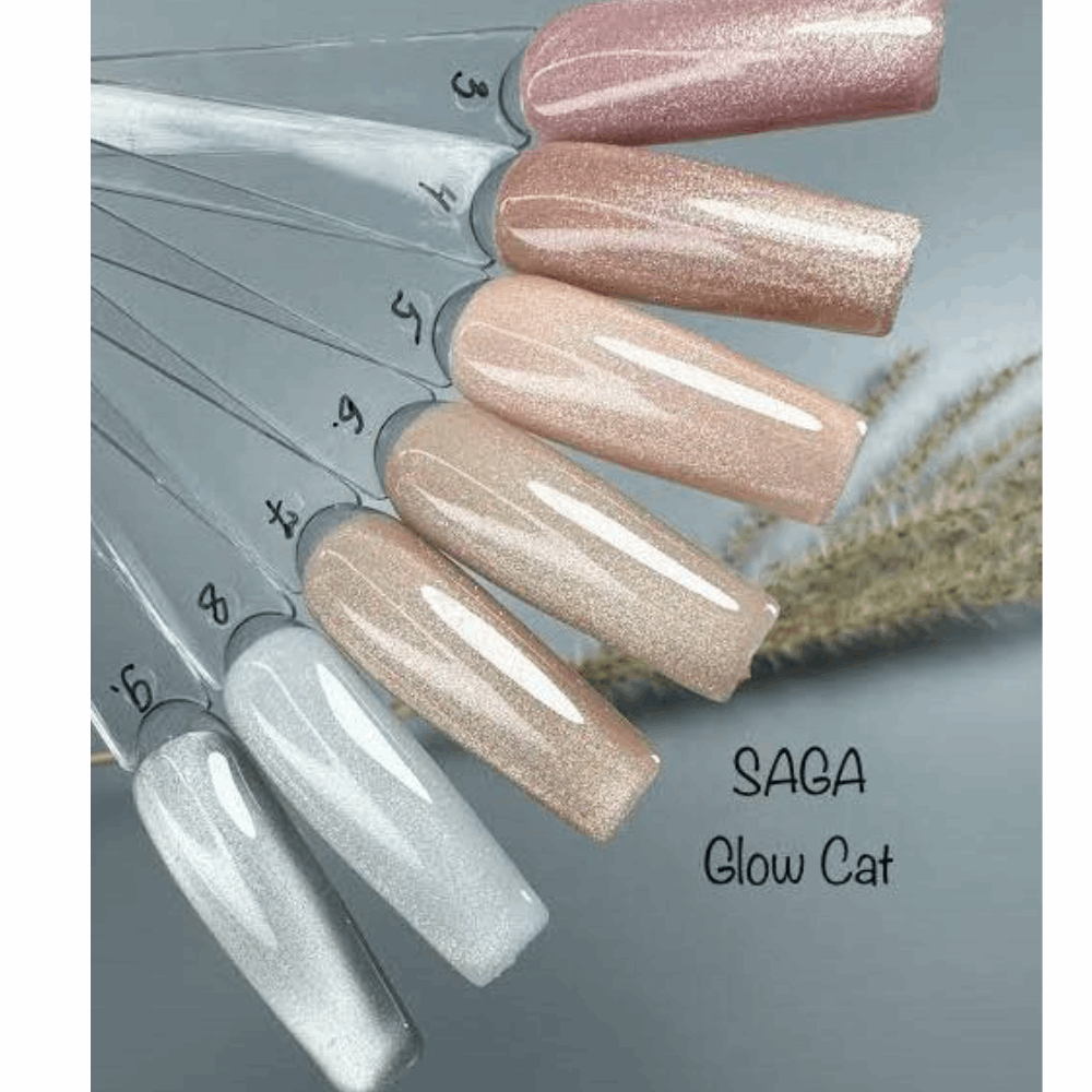 Gel Polish Cat Eye &amp; Disco SAGA CAT EYE GLOW 9ml