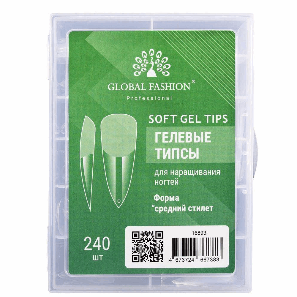 Gel Tips Global Fashion Soft Gel Tips 240pcs medium stiletto