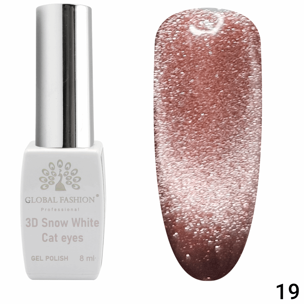 Gel Polish CAT EYE Global Fashion 3D SNOW 8ml 19