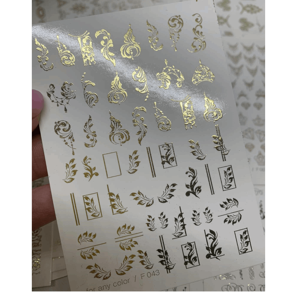 STICKERS Gold water nail  03