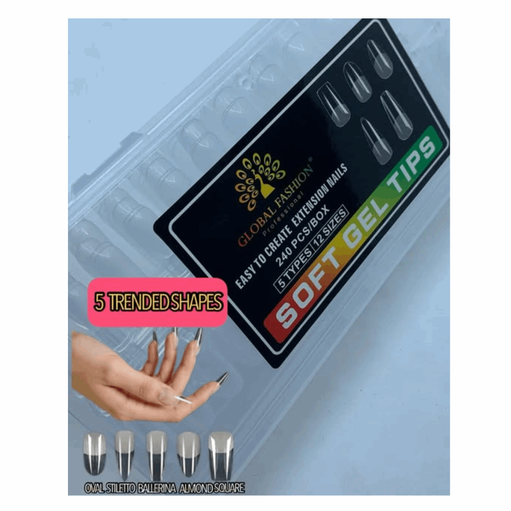 GEL TIPS Global Fashion 5 types 12 Sizes 240pcs/box