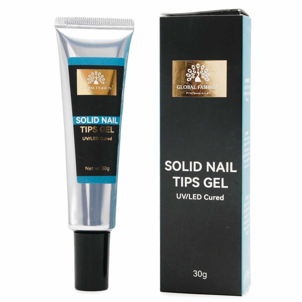 GEL TIPS Global Fashion Solid Nail Tips Gel Uv/LED Cured 30g