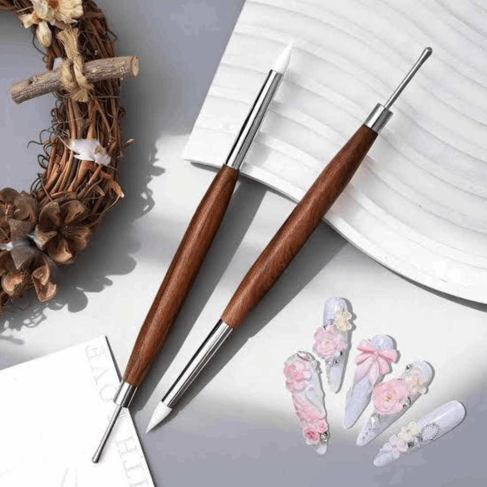 ACCESSORIES Double-end Silicone Nail Carving Pen from Global Fashion