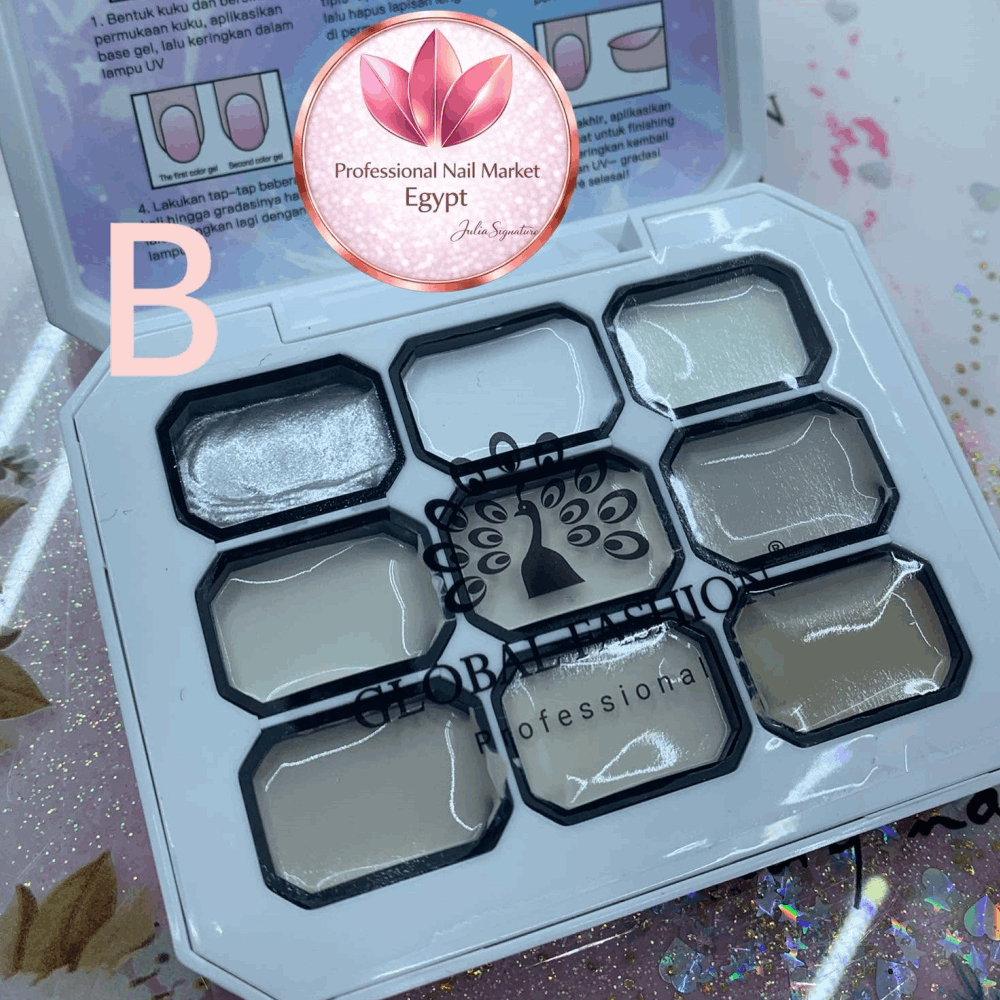 GEL PAINT &amp; STAMPING Global Fashion UV Solid Nail Polish Set 9 B Color