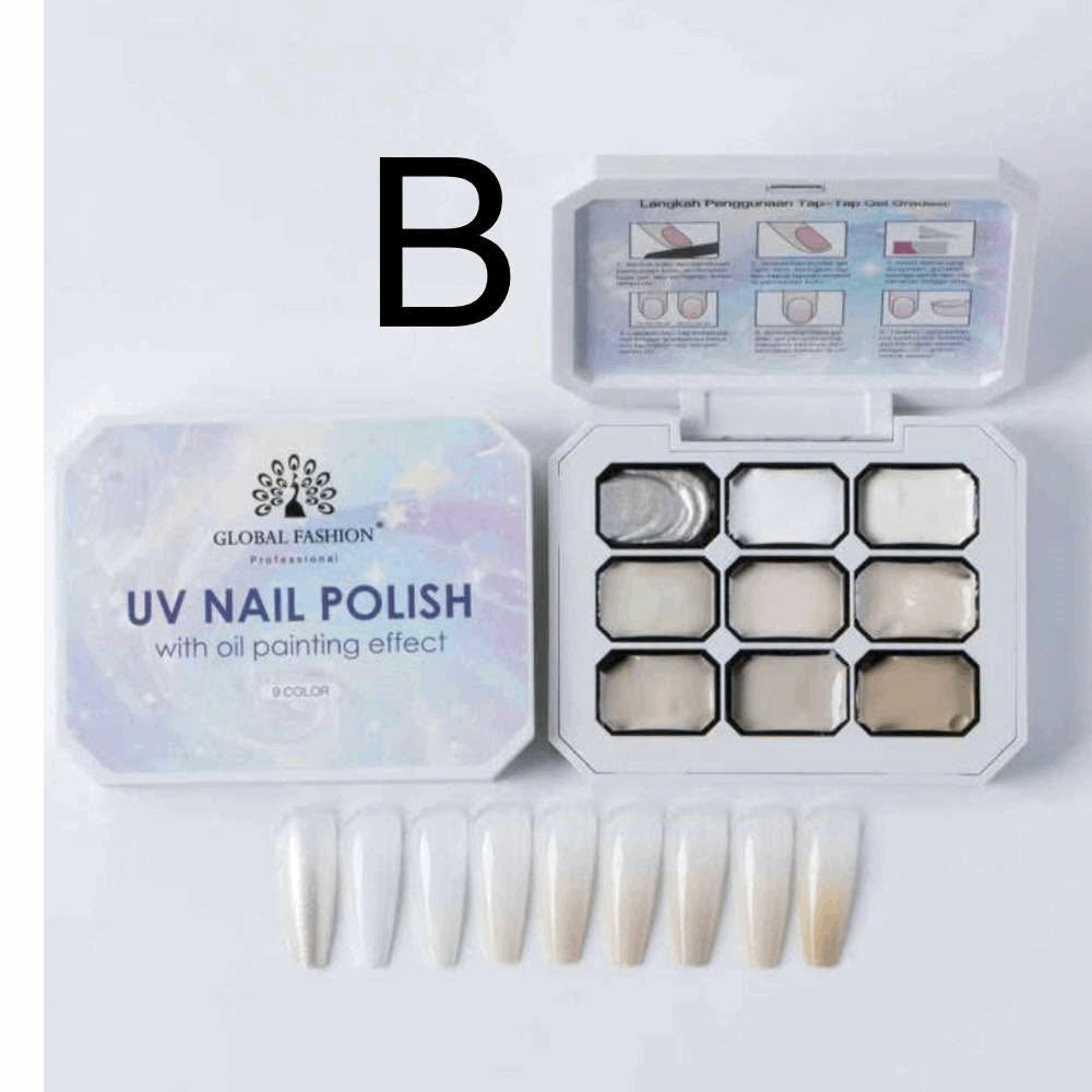 GEL PAINT &amp; STAMPING Global Fashion UV Solid Nail Polish Set 9 Color B