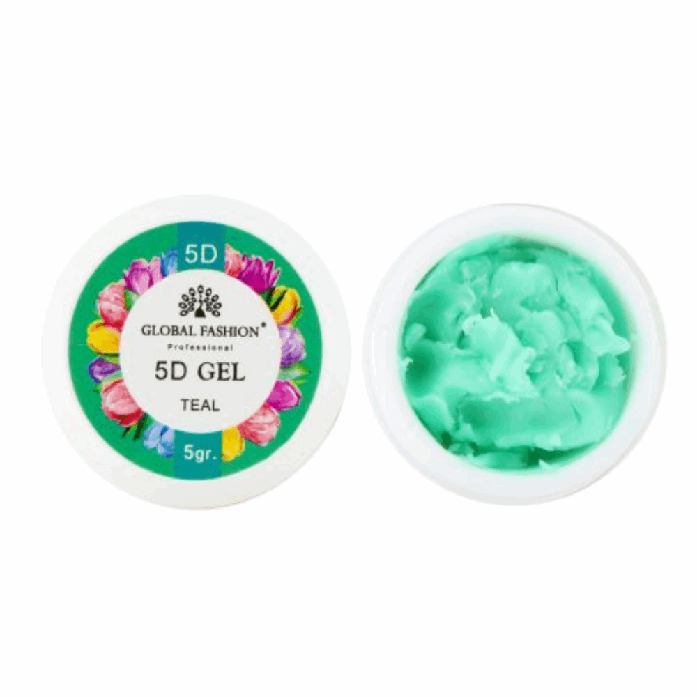 GEL PAINT &amp; STAMPING Global Fashion 5D Color Gel teal 010 5gr