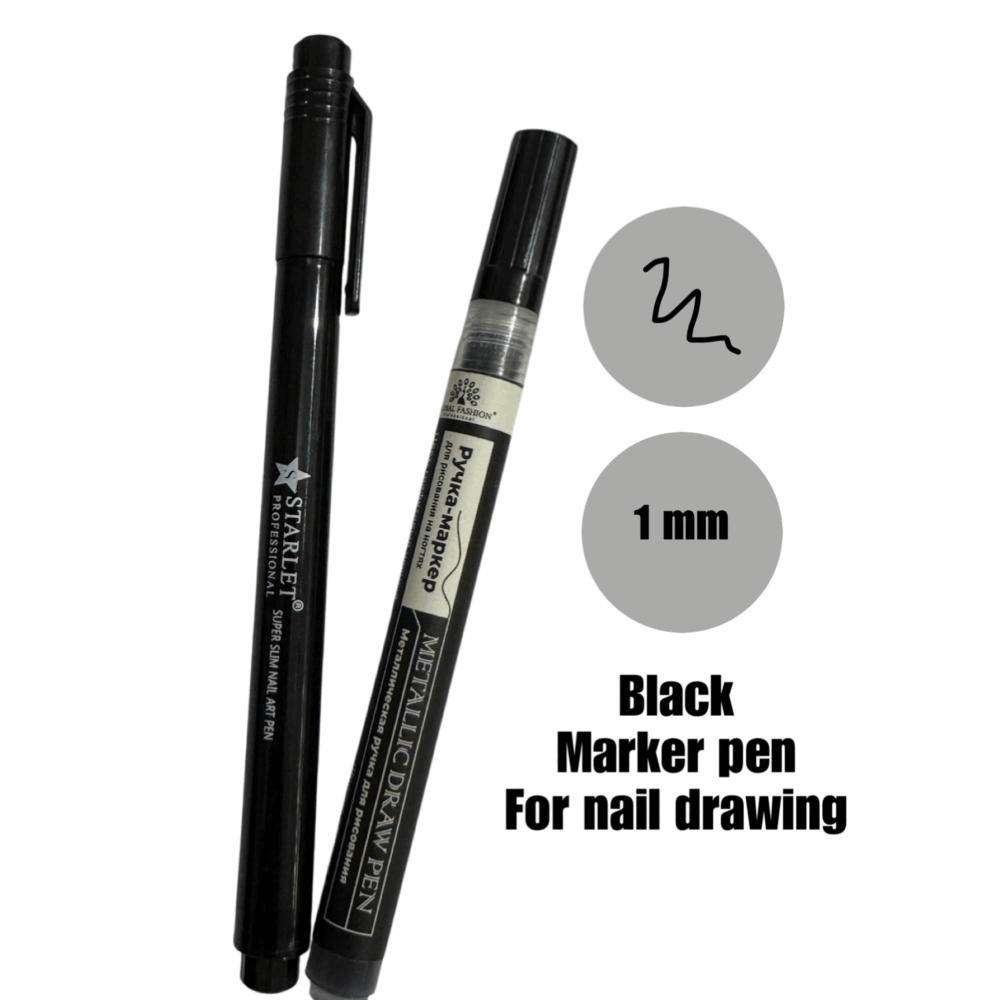 ACCESSORIES Black Marker Pen for Nail Art
