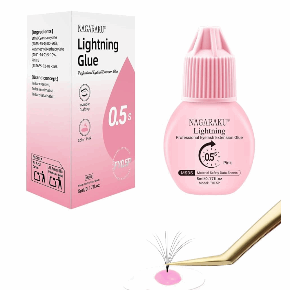 EYELASH GLUE Nagaraku Premium Extra Strong Pink 15ml