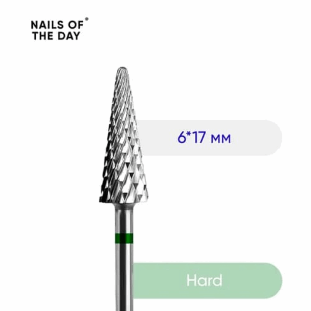 Carbide Nails Of The Day Cone Nail Drill Bit 6/17mm Green