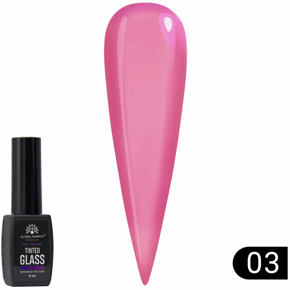 Gel Polish JELLY VITRAGE GLOBAL FASHION Tinted Glass 8ml 03