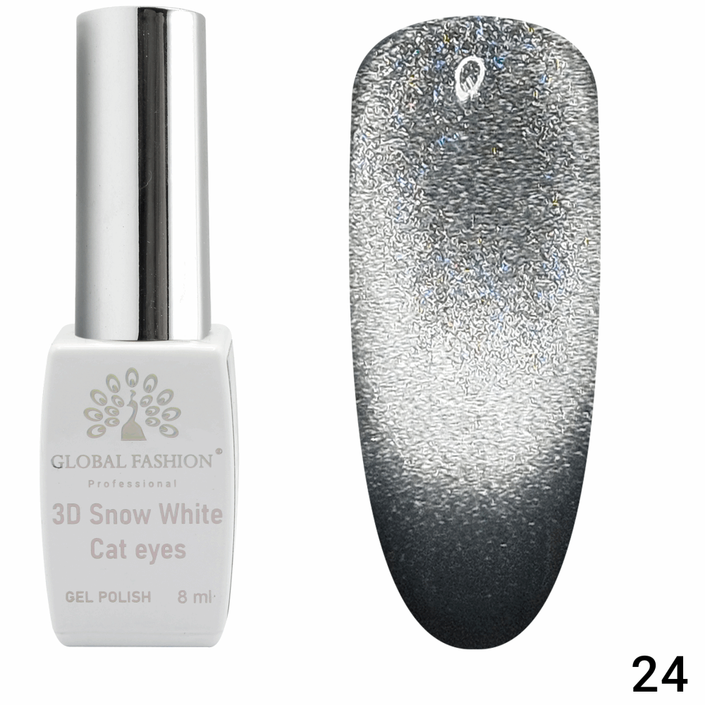 Gel Polish CAT EYE Global Fashion 3D SNOW 8ml 24