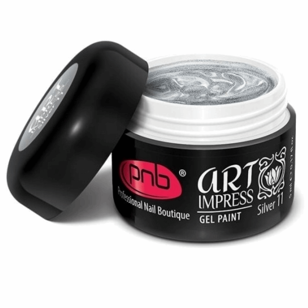 GEL PAINT &amp; STAMPING PNB Art Impress 11 SILVER 5ml
