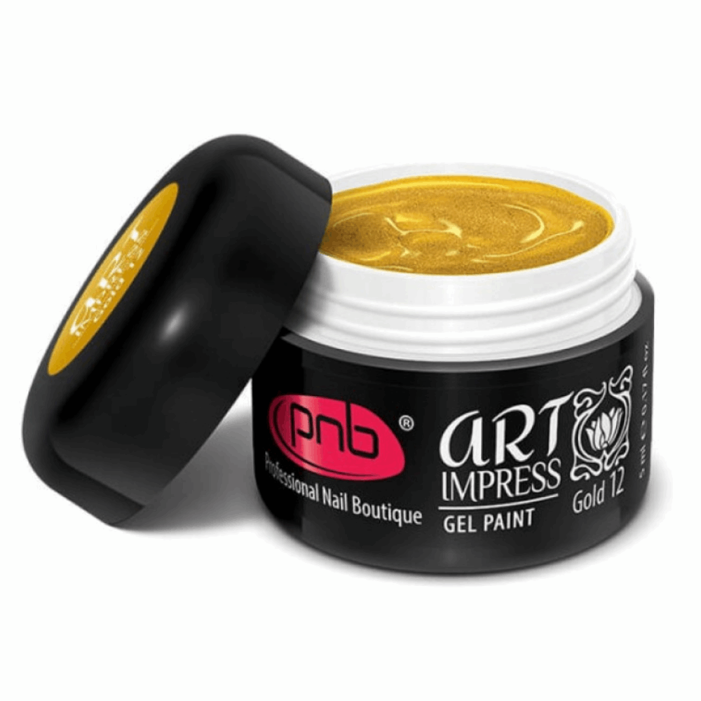 GEL PAINT &amp; STAMPING PNB Art Impress 12 GOLD 5ml