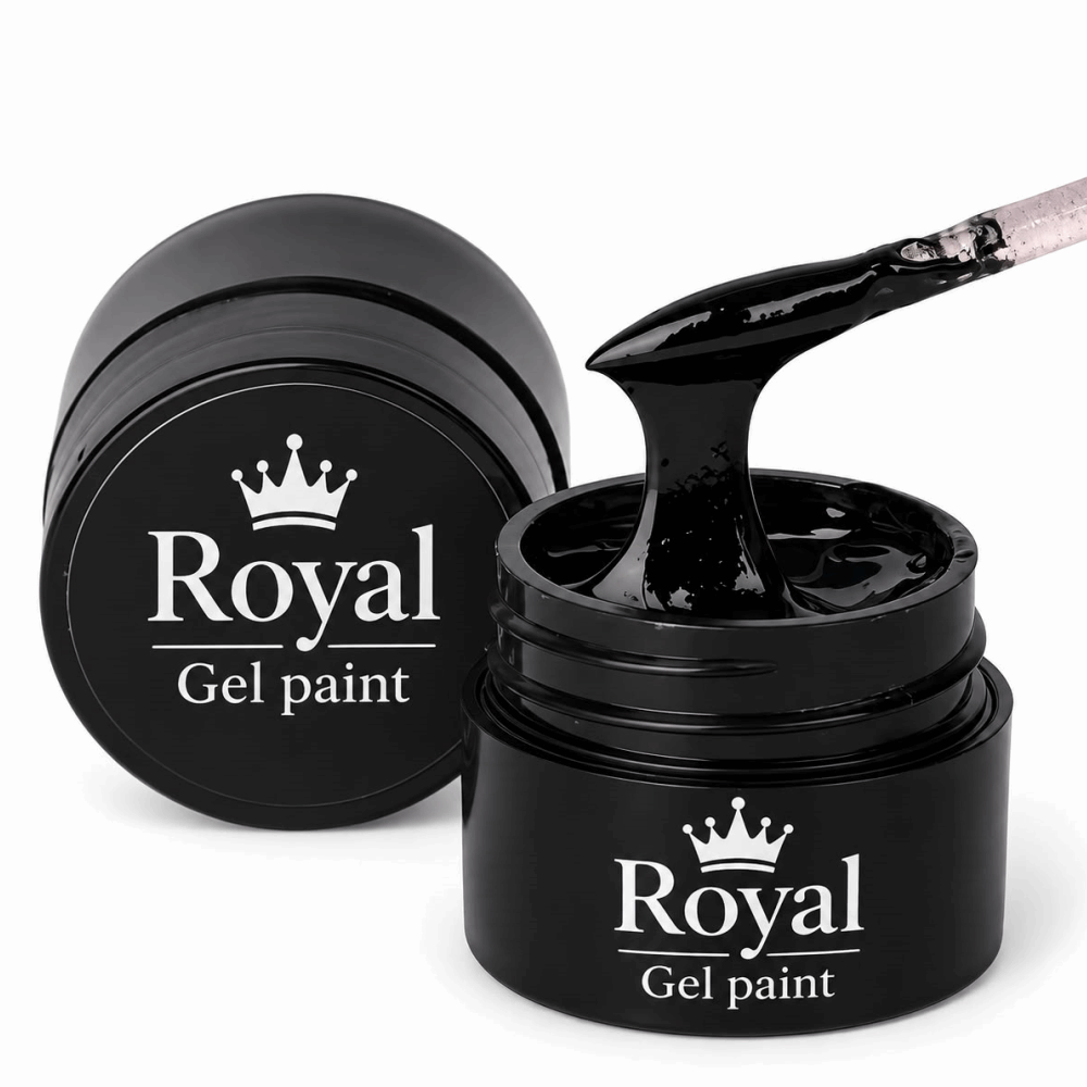 GEL PAINT &amp; STAMPING Royal Black 5ml Germany