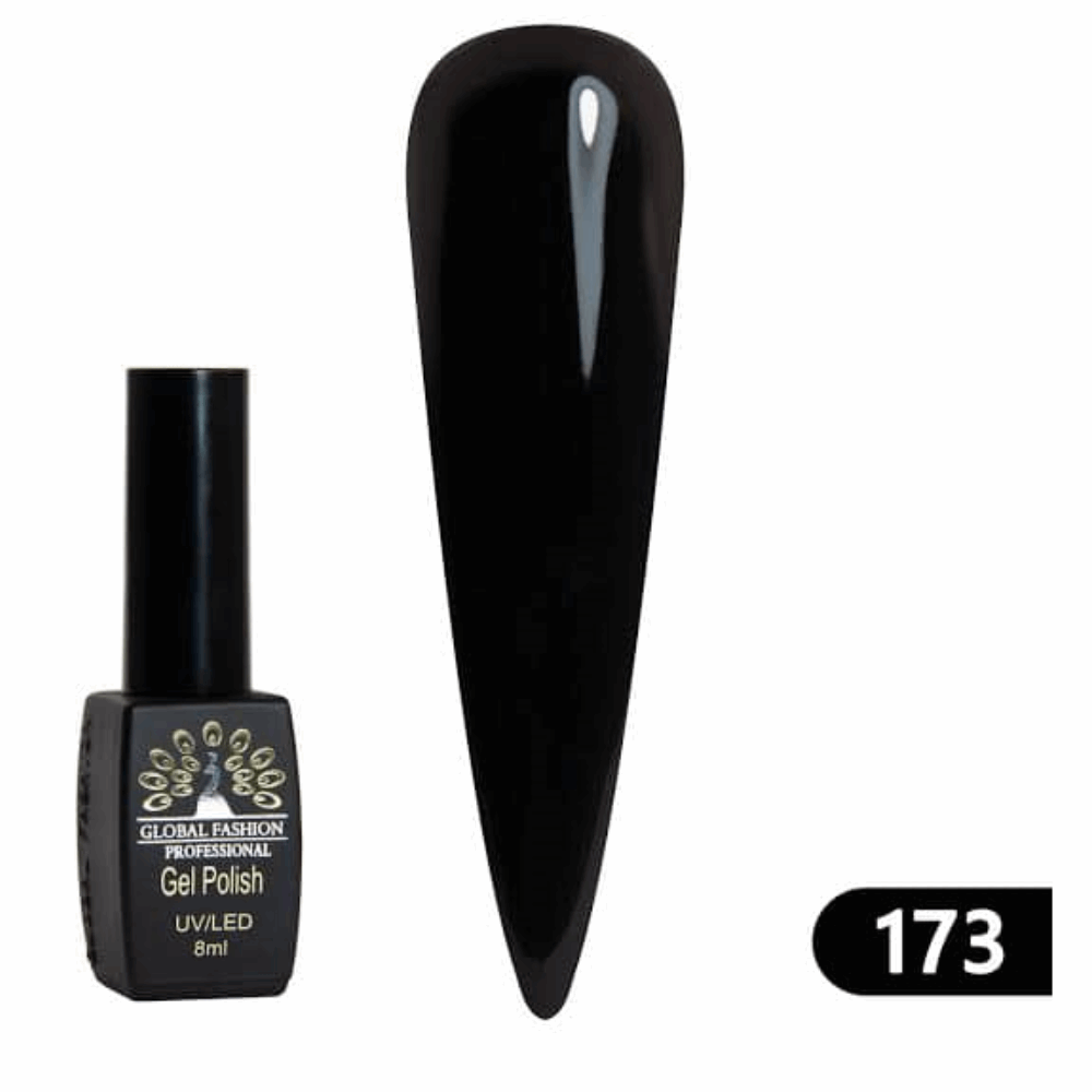 Gel Polish White &amp; Black Global Fashion Black  173