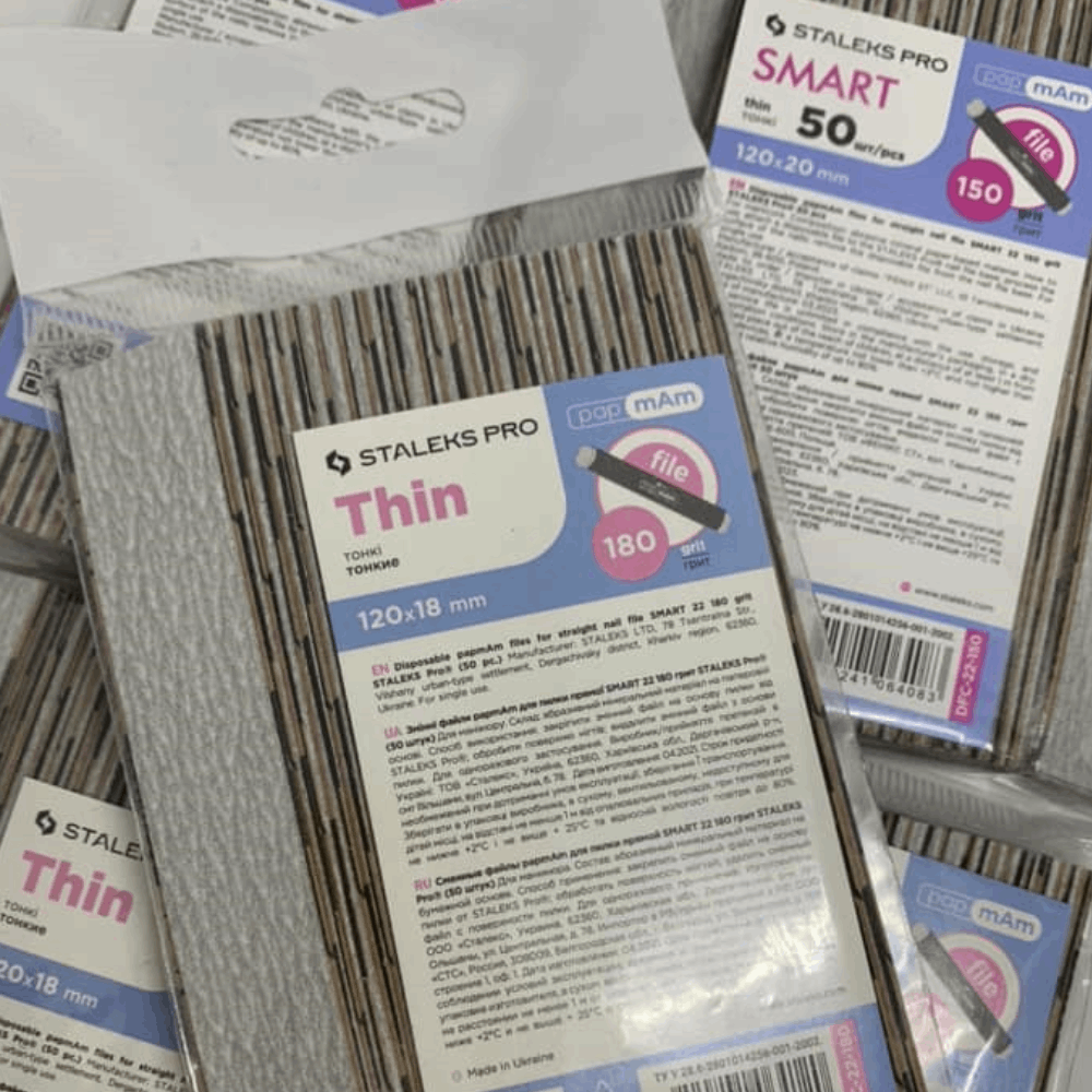 Tools Staleks Pap Mam Files for manicure metal base 150grit / 180grit 50pcs