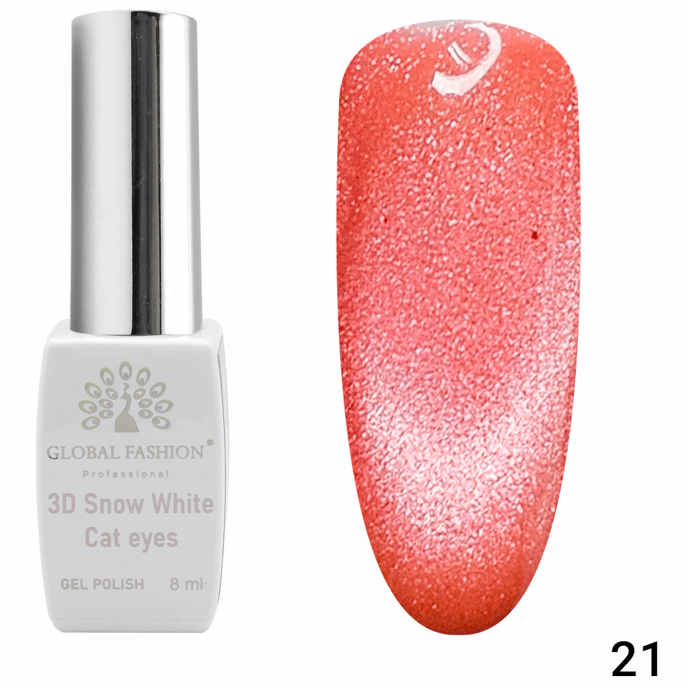 Gel Polish CAT EYE Global Fashion 3D SNOW 8ml 21