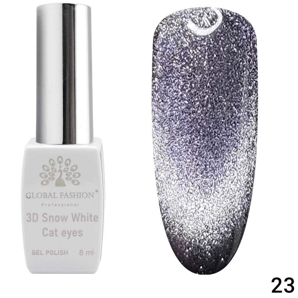 Gel Polish CAT EYE Global Fashion 3D SNOW 8ml 23