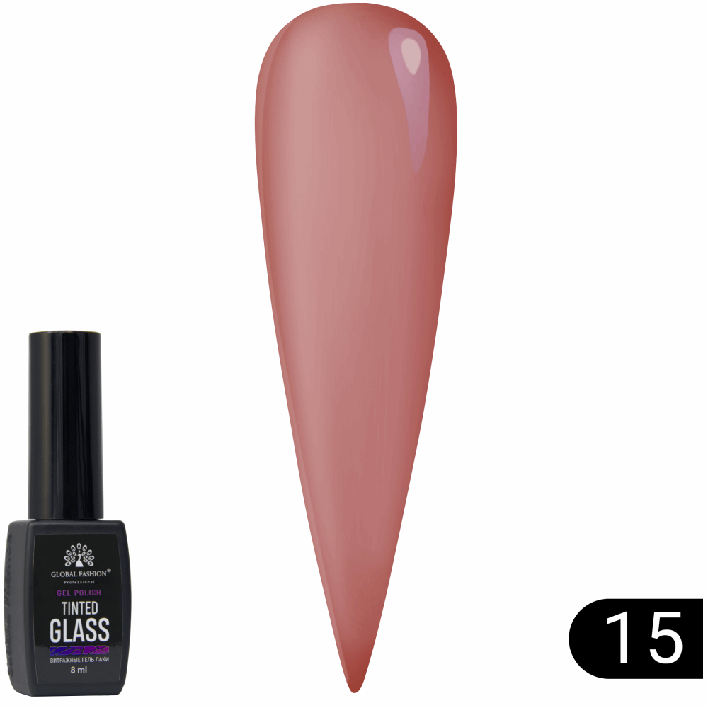 Gel Polish JELLY VITRAGE GLOBAL FASHION Tinted Glass 8ml 15