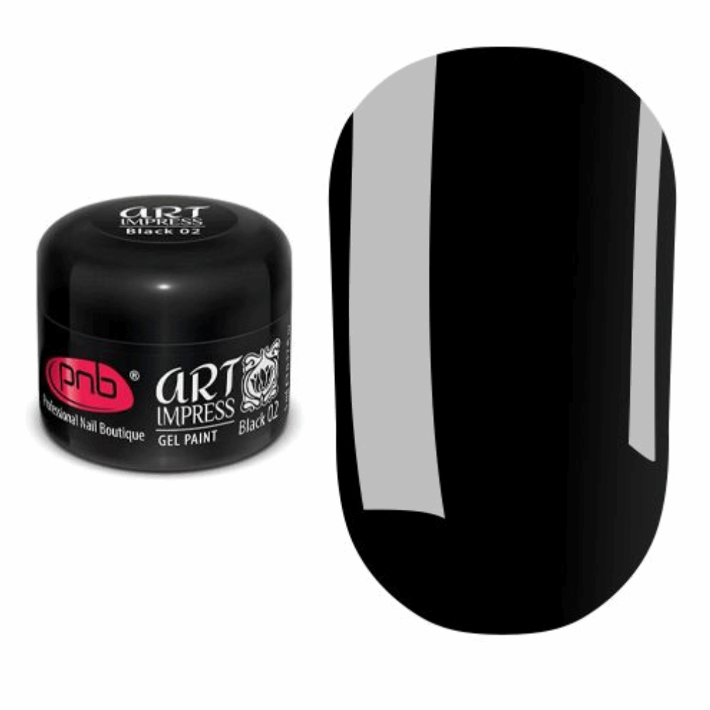 GEL PAINT &amp; STAMPING PNB Art Impress Black 5ml