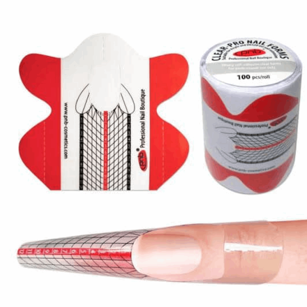 Tips &amp; Extension forms PNB Clear Pro Nail Forms 100pcs