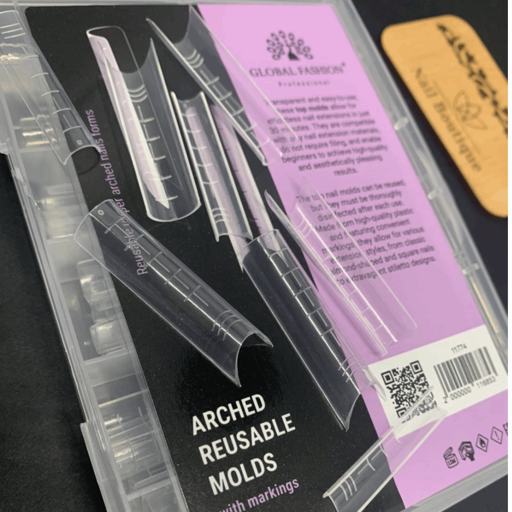 Tips &amp; Extension forms Global Fashion Reusable Forms With Scale 120pcs arched