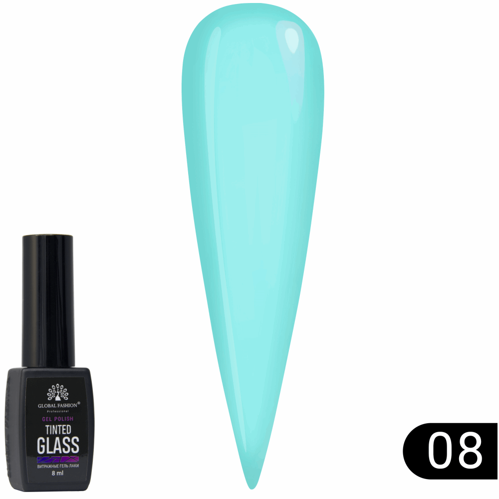 Gel Polish JELLY VITRAGE GLOBAL FASHION Tinted Glass 8ml 08