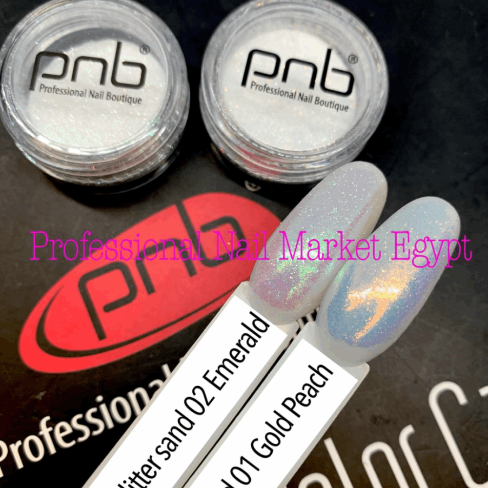 MIRROR POWDER PNB Sand powder gold peach / emerald 0.5gr