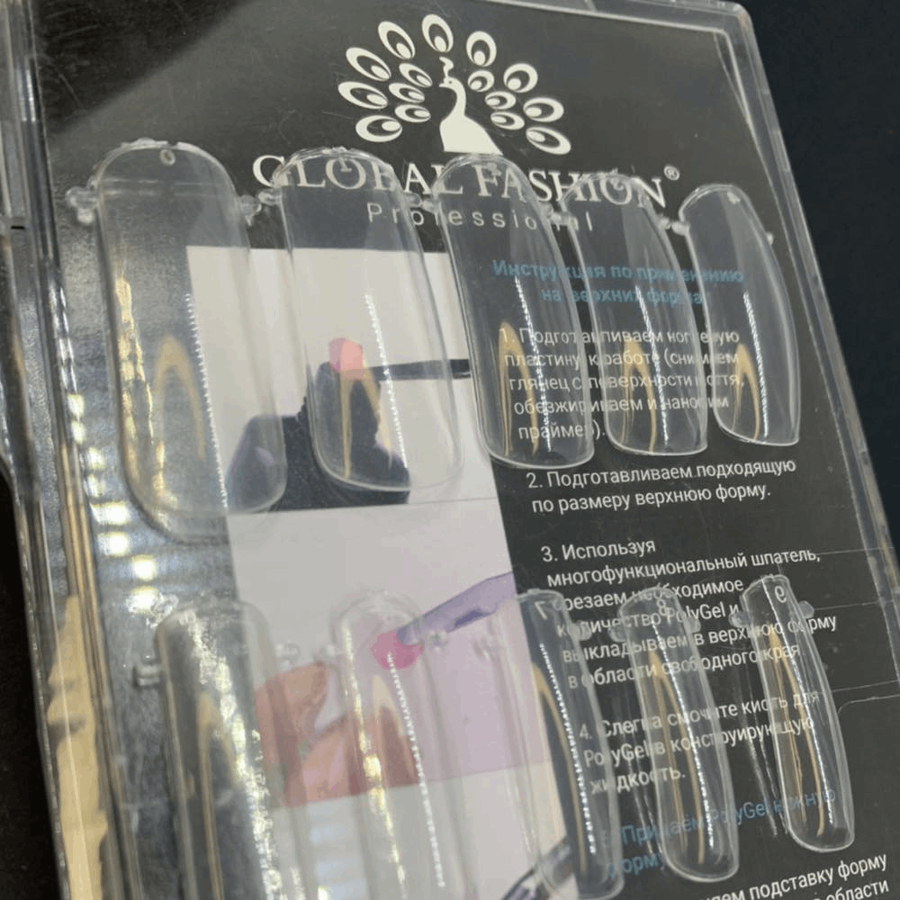 Tips &amp; Extension forms Global Fashion Upper forms 12pcs for polygel