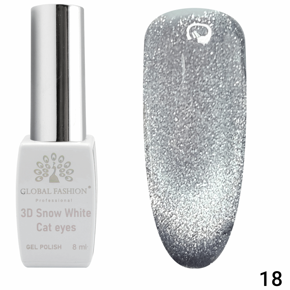 Gel Polish CAT EYE Global Fashion 3D SNOW 8ml 18