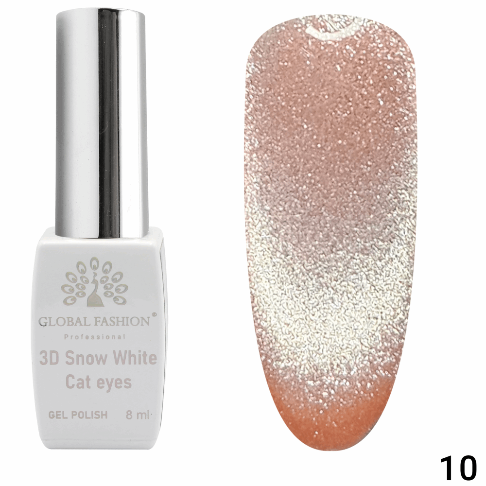 Gel Polish CAT EYE Global Fashion 3D SNOW 8ml 10