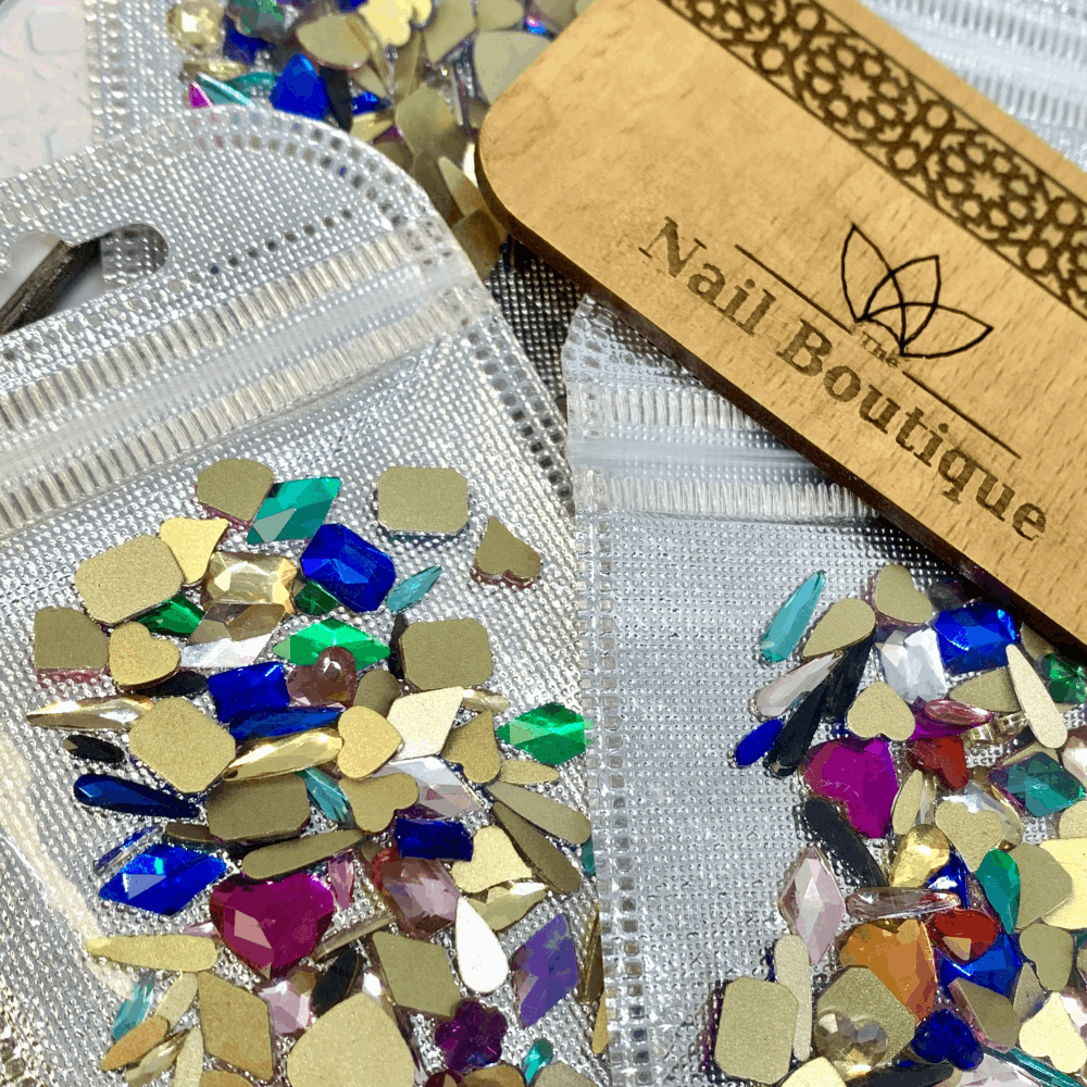Rhinestones Rhinestones colored different shapes