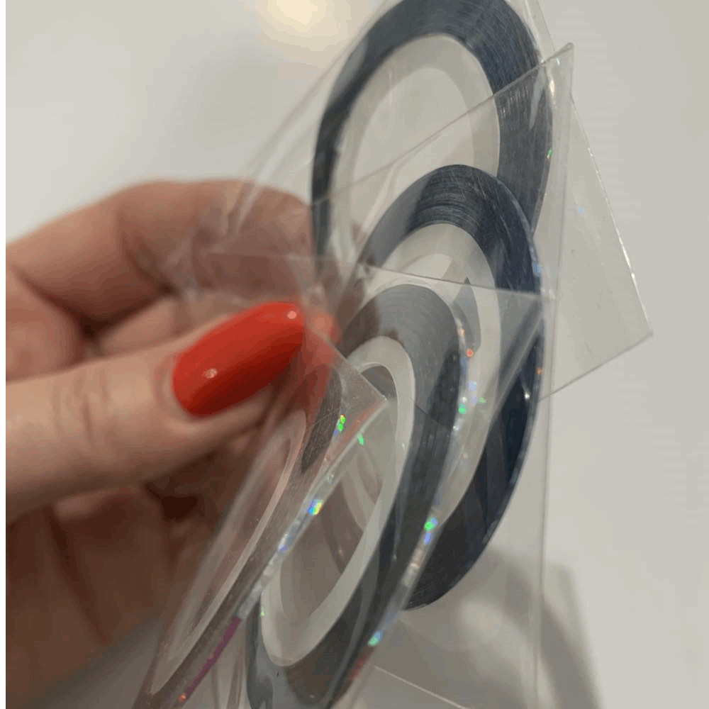 DECORE Ribbon silver holographic