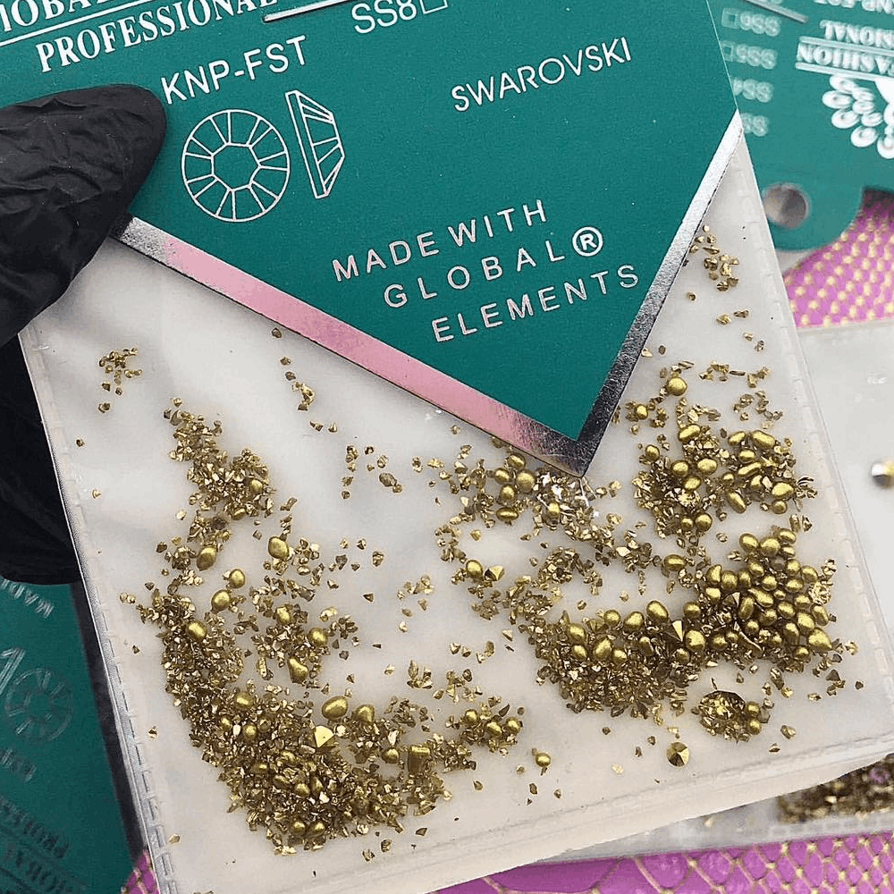 RHINESTONES Global Fashion nail decore gold