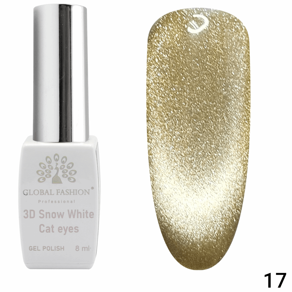 Gel Polish CAT EYE Global Fashion 3D SNOW 8ml 17