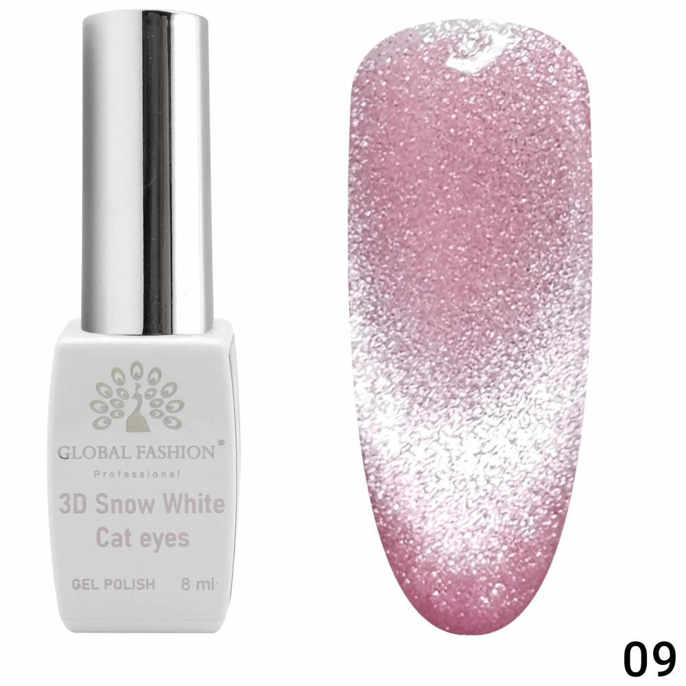 Gel Polish CAT EYE Global Fashion 3D SNOW 8ml 09