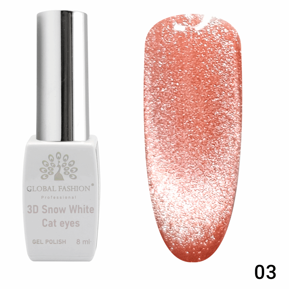 Gel Polish CAT EYE Global Fashion 3D SNOW 8ml 03