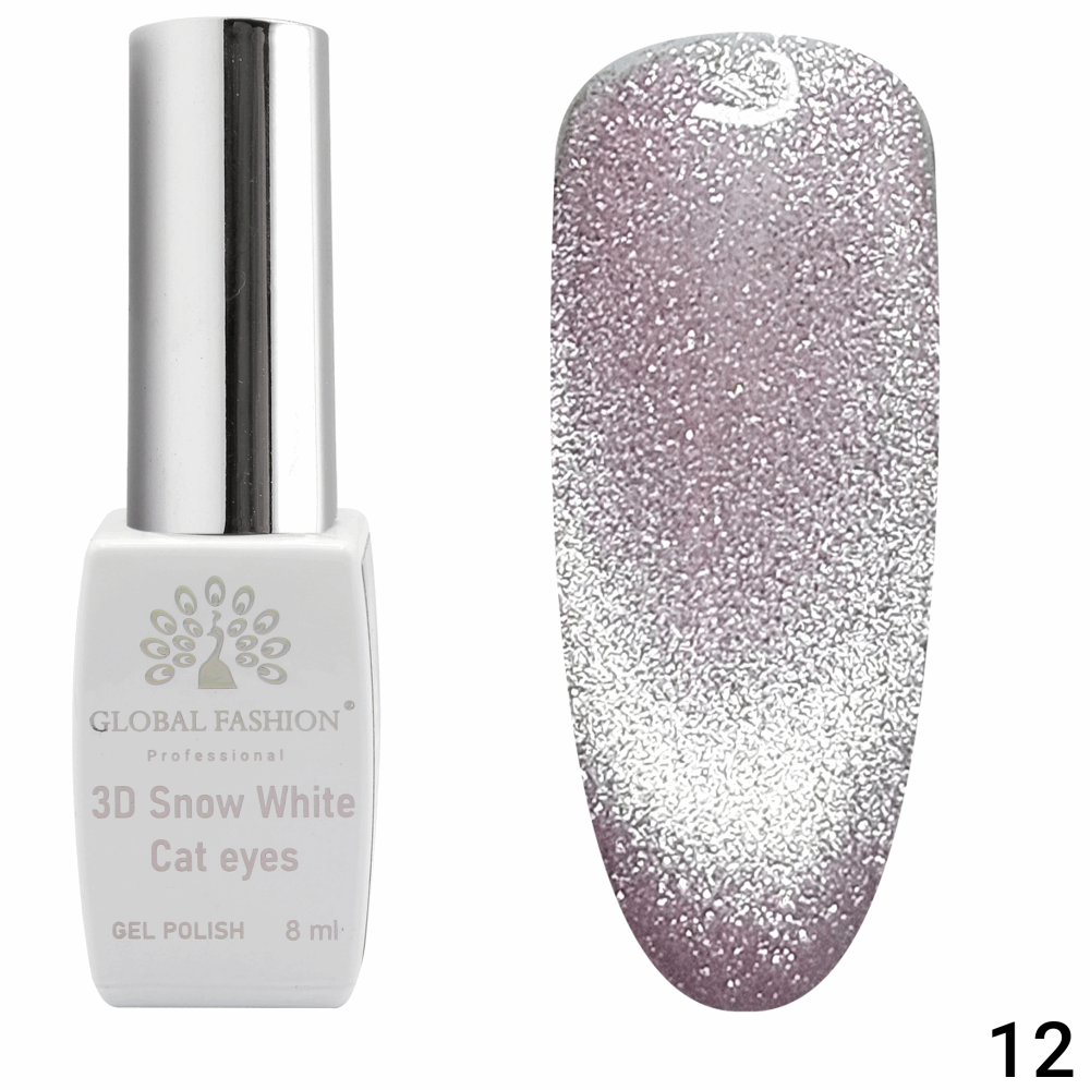 Gel Polish CAT EYE Global Fashion 3D SNOW 8ml 12