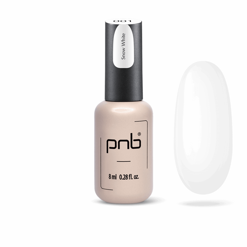 Gel Polish White &amp; Black PNB white 001 8ml
