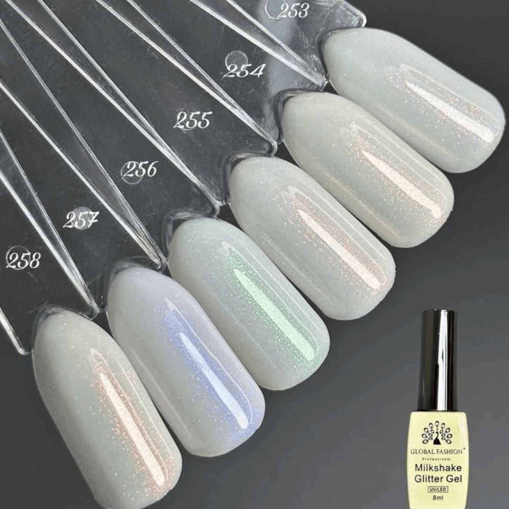 Gel Polish GLOBAL FASHION Global Fashion Milkshake glitter gel polish 8 ml